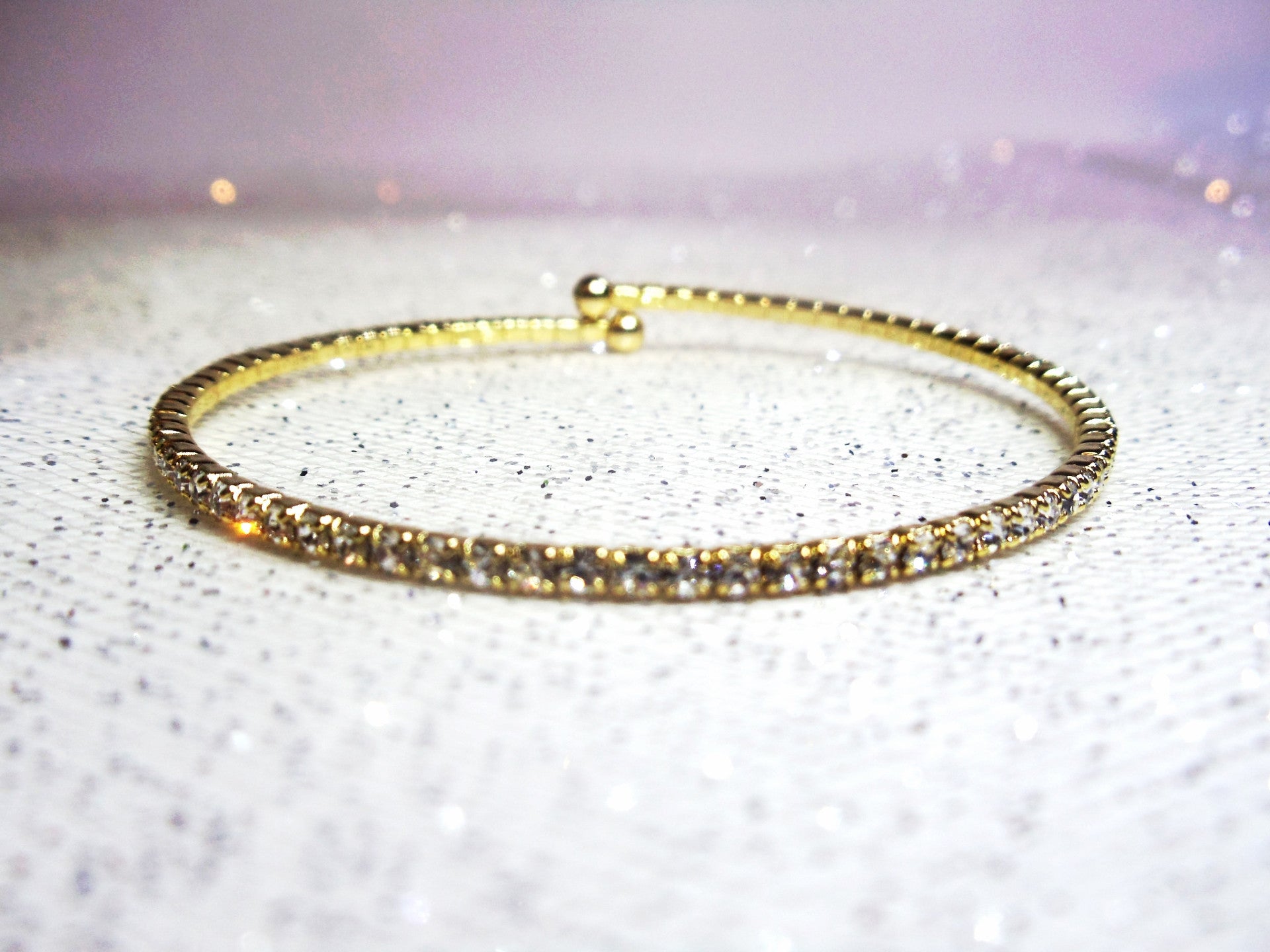 Rave Bangle Single Gold Tone