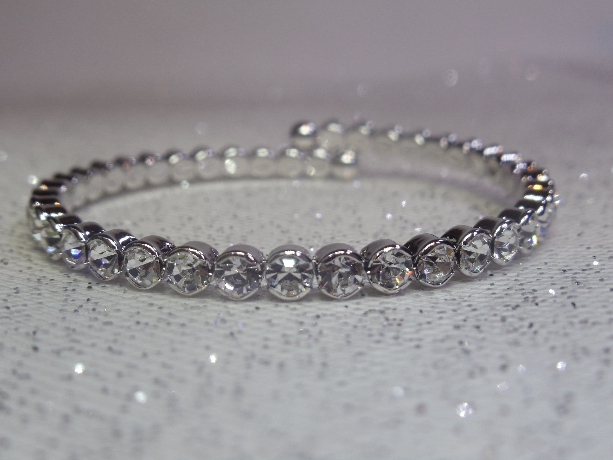 Rave Bubble Bubble Bangle Single Silver Tone