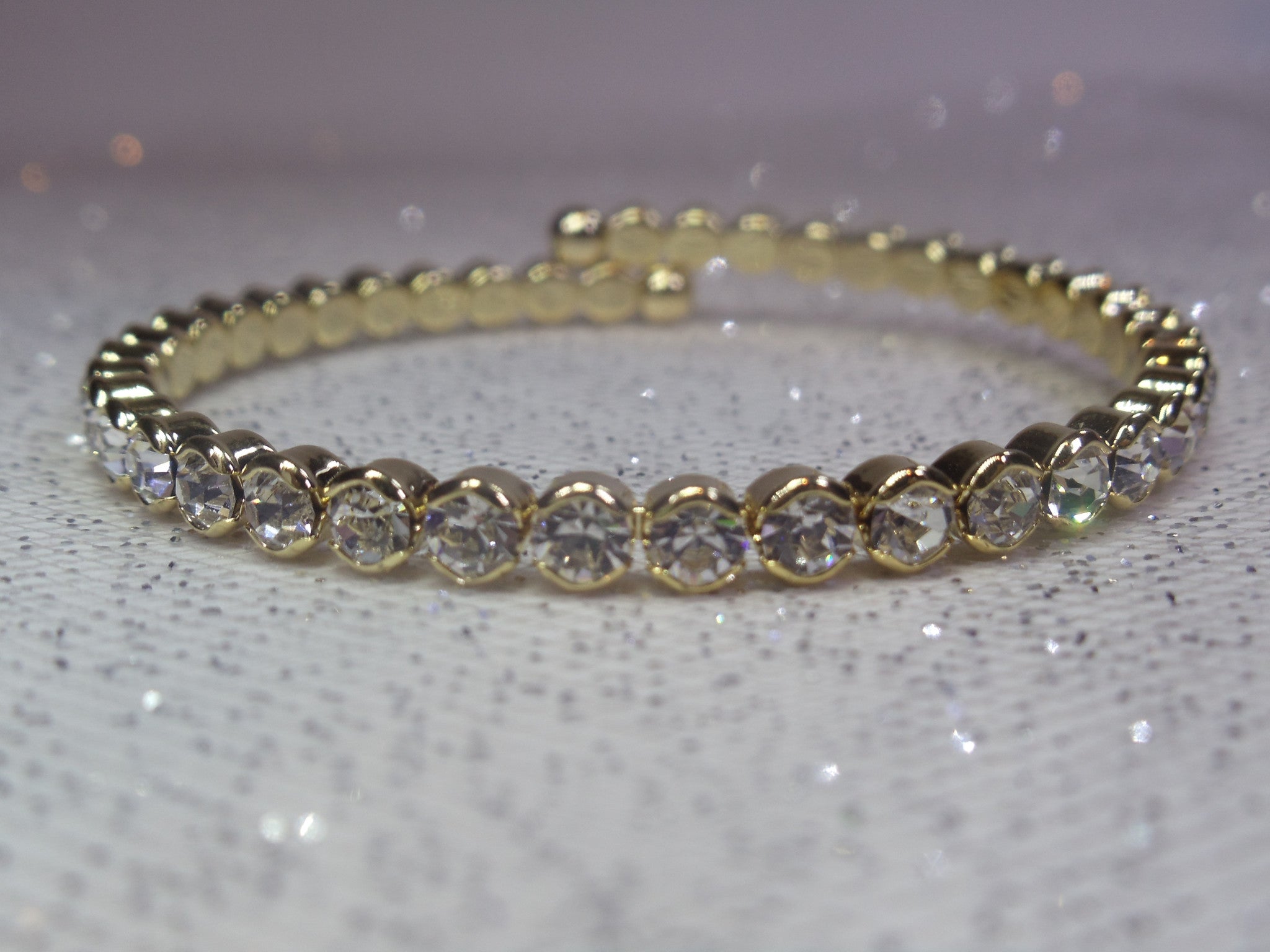 Rave Bubble Bangle Single Gold Tone